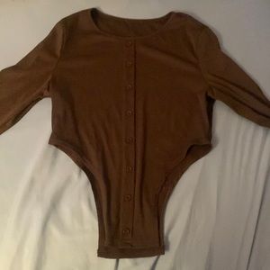 Shein brown long sleeve shirt